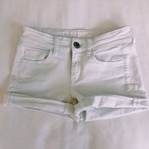 American Eagle White Jean Shorts
